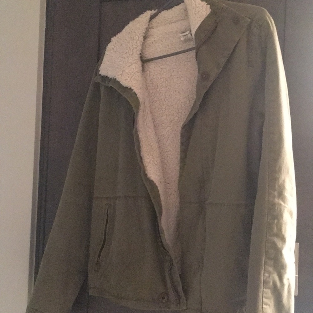 J crew green bomber style jacket size 10